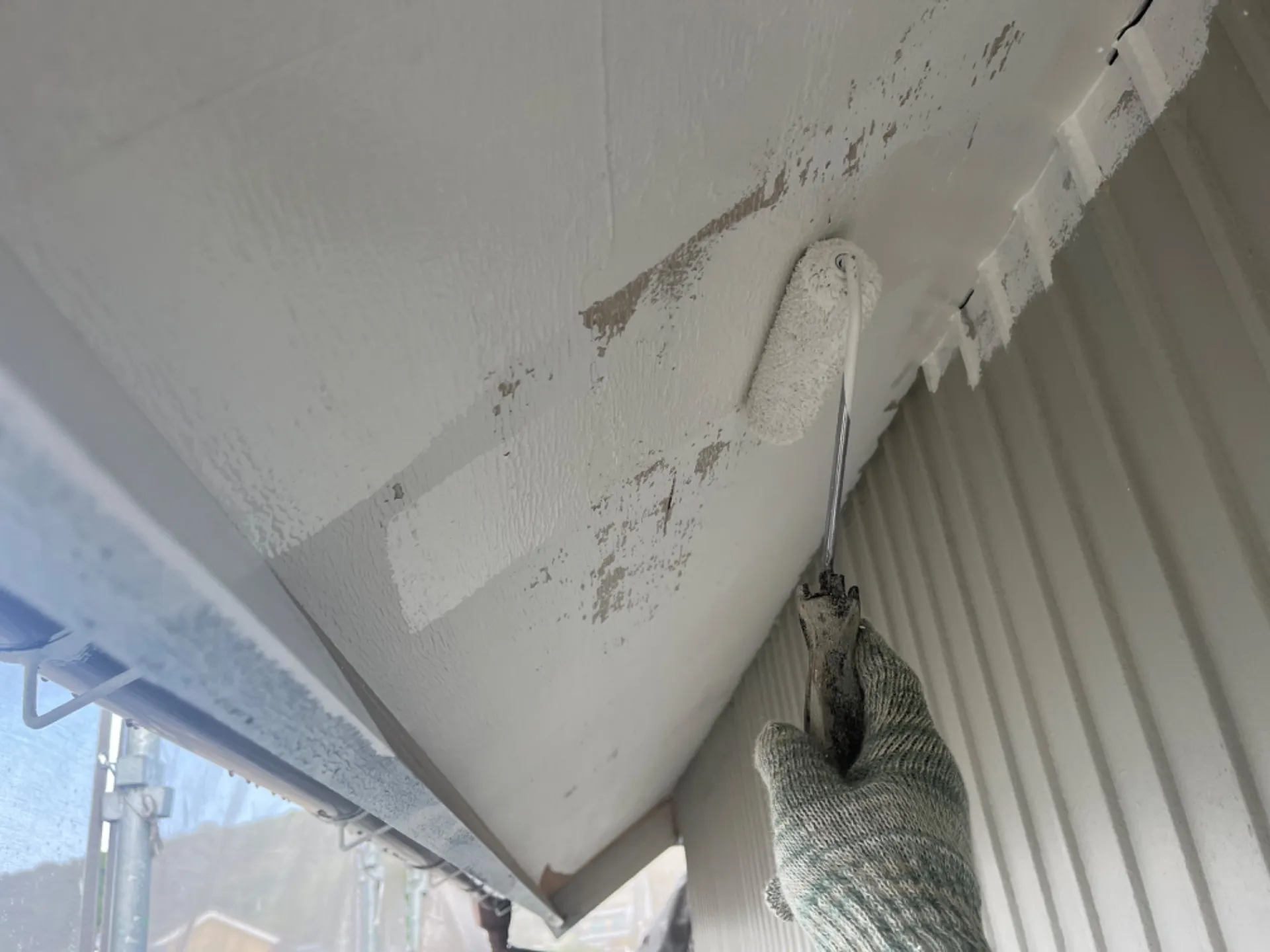 軒天の塗装『蒲郡市・岡崎市 外壁塗装・屋根塗装・雨漏り修理』